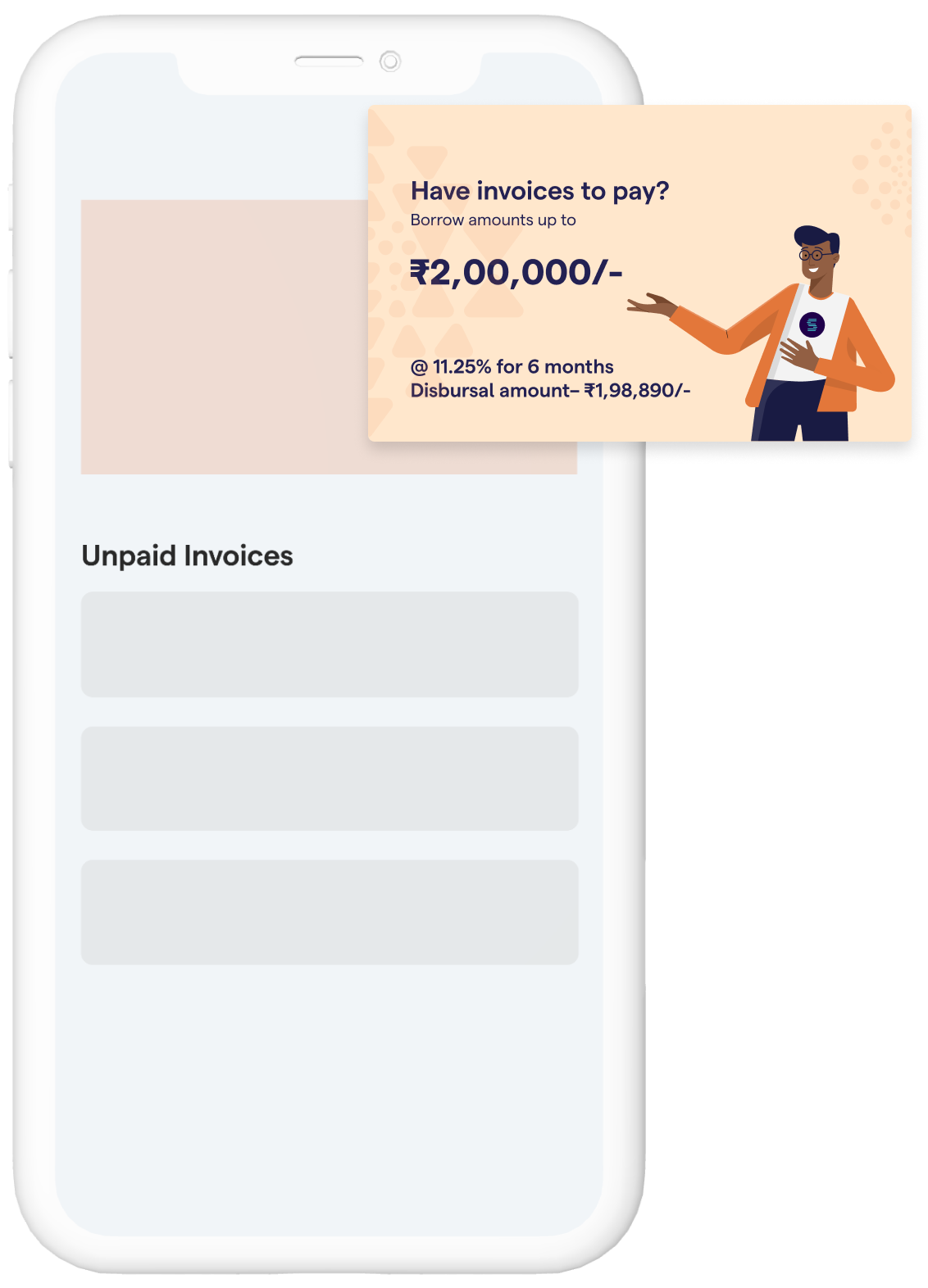 Loan offer for invoice